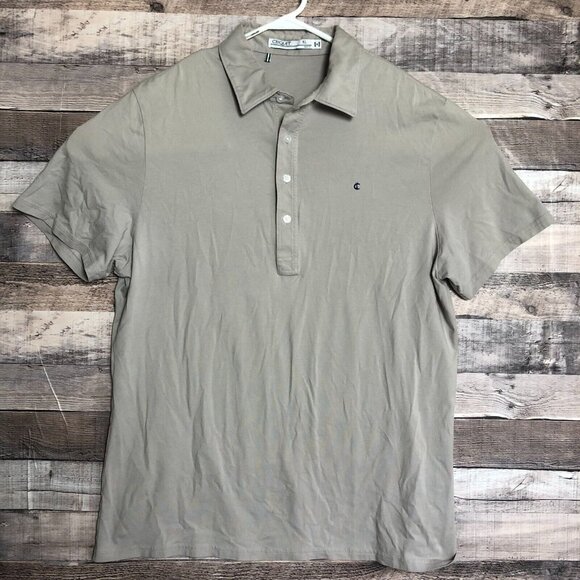 Criquet Slim Fit Polo Shirt Mens XL Gray Casual Golf Short Sleeve Modern - Picture 1 of 8